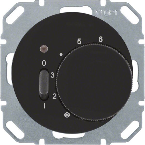 Berker - Raumthermostat Temperaturregler sw/gl 20302045 Öffner/Zentralstück