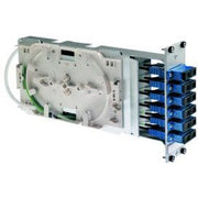 Telegärtner - Moduleinsatz für Patchpanel LWL Modul 3HE/7TE beige 100022614 m. 6xSCD Kuppl. OM3