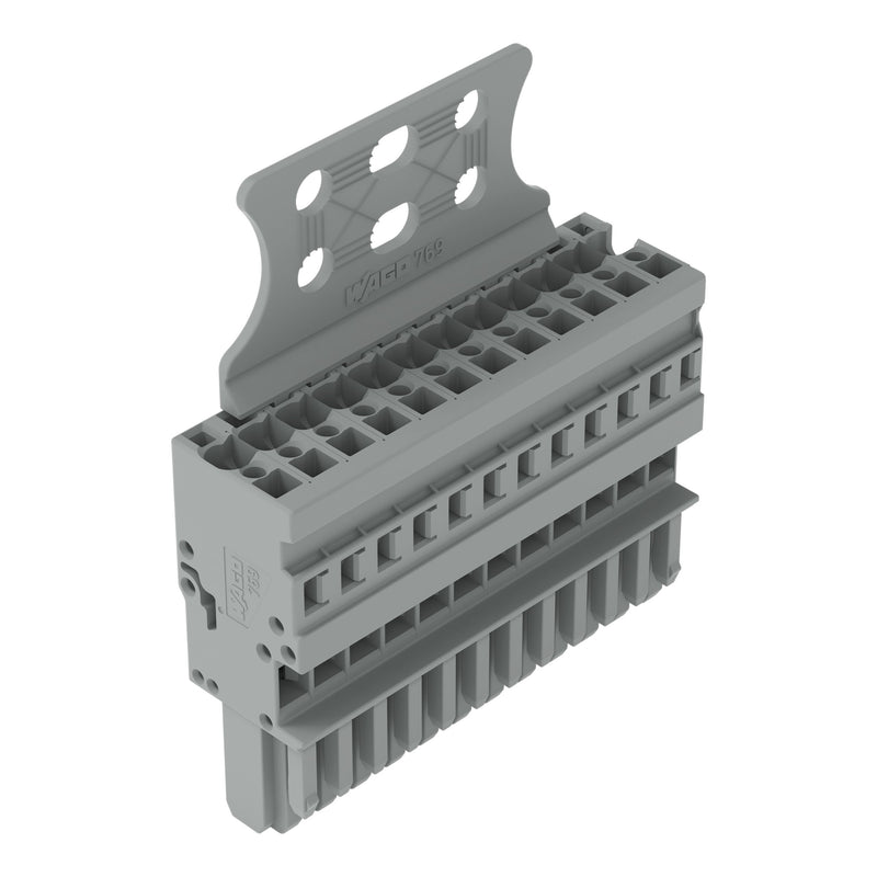 WAGO - Ein- und mehrpolige Klemmenleiste 1-Leiter-Federleiste 769-112/145-000 CAGECLAMP,4mm²,gr − 10 Stück