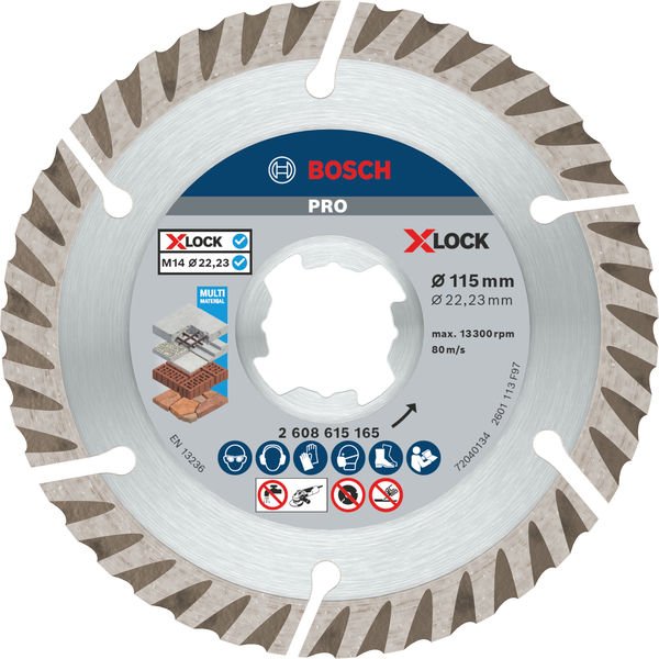 Bosch - Trenn-/Schleifscheibe PRO Multi Material X-Lock 2608615165 Diamanttrennscheibe