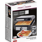PROFICOOK - Waffelautomat PC-WA 1241 inox Brüsseler, 4-fach − 2 Stück