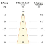 EVN Lichttechnik - Downlight/Strahler/Flutlicht LED-Wallwasher P65243602 si 3000K 24VDC IP65