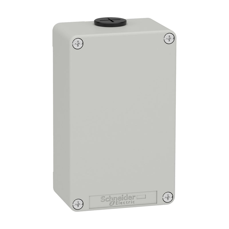 Schneider Electric - Gehäuse für Befehls- und Meldegeräte Leergehäuse XAP, Metall XAPD21 grau, ohne Bohrung