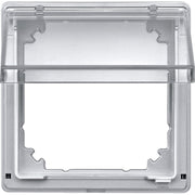 Merten - Einsatz/Abdeckung für Kommunikationstechnik Zwischenring AQUAD., alu 516960 m.Klappdeckel transp