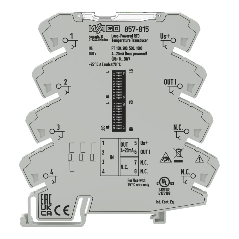 WAGO - Temperaturmessumformer 857-815 − 1 Stück