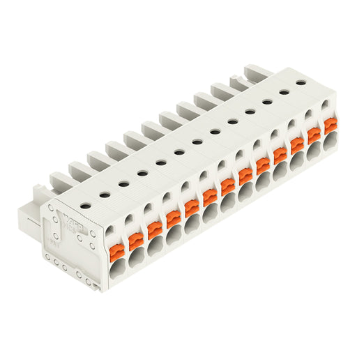 WAGO - Kabelsteckverbinder für Leiterplattensteckverbinder 1-Leiter-Federleiste 2721-113/026-000 Push-inCAGECLAMP,lgr − 25 Stück