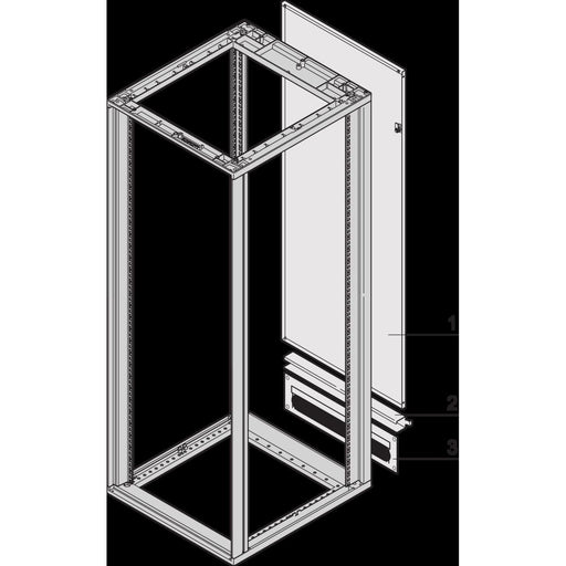 Schroff - Seiten-/Rückwand (Schaltschrank) Rückwand 26230430 16HE