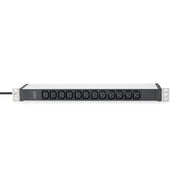 DIGITUS - Power distribution unit (PDU) Steckdosenleiste DN-95426 1HE Aluminum PDU