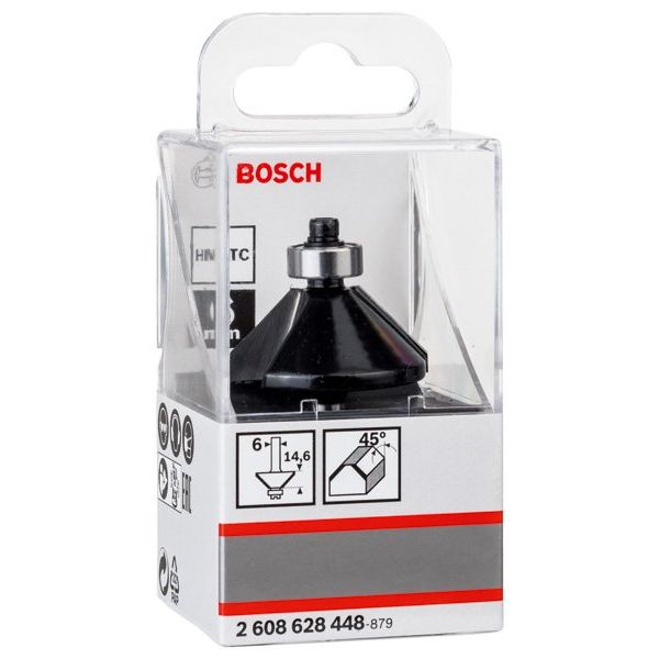 Bosch - Fräser PRO Fasefräser, 2608628448 45°, Schaft 6 mm