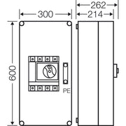 Hensel - Verteilerbaugruppe mit Leistungsschalter MiLasttrennschaltergehäuse Mi 7444 400 A, 4polig + PE