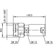 Telegärtner - Koax-Steckverbinder N-Kabelstecker AG/AG 100023892 50OhmG36 (1/4 ),SW20