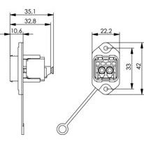 Telegärtner - LWL-Kupplung STX V14 Norm-Flanschset 100007581 LC-D Kupplung SM M