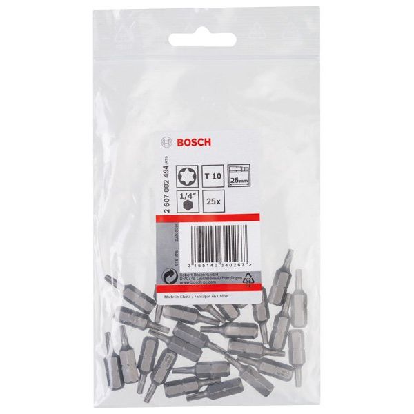 Bosch - Bit Schrauberbit Extra-Hart 2607002494 T10 25 mm 25er-Pack