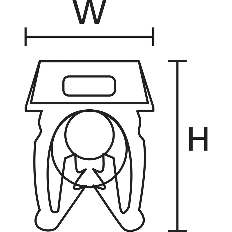 HellermannTyton - Kabelmarkierungssystem Kennzeichnungsclip WIC3-6-PA-BU-C1 − 500 Stück
