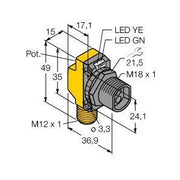 Turck - Lichtleitersensor/Lichtleiterverstärker Opto Sensor QS18EP6FQ8 Lichtleiter − 1 Stück
