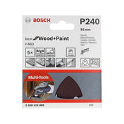 Bosch - Schleifpapier/Schleifvlies PRO F460 Schleifblatt, 93 2608621689 x 93 mm G240 5-tlg