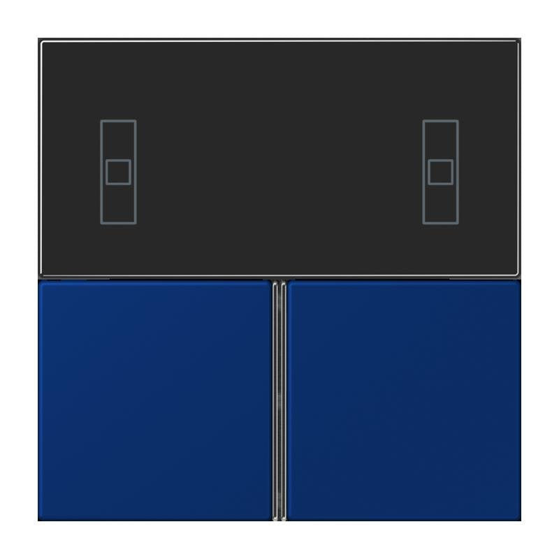 Jung - Abdeckung/Bedienelement für Installationsschalterprogramme Tastensatz 3fach LC 4093 TSA 261 bleu outremer fonce