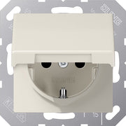 Jung - Abdeckung/Bedienelement für Installationsschalterprogramme Klappdeckel AS 1520 KLPL mit SCHUKO Topf