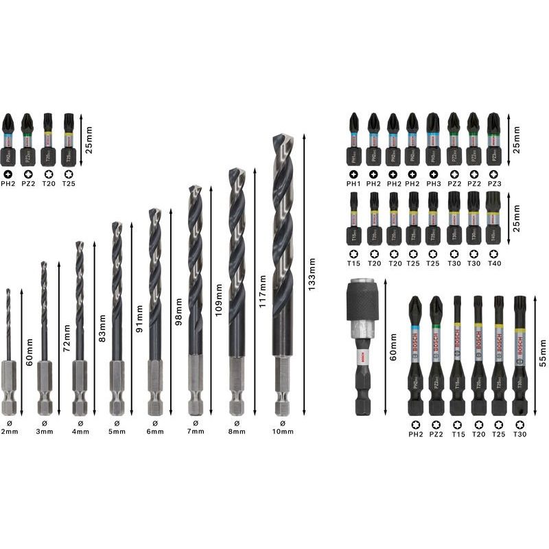 Bosch - Werkzeugset PRO Impact Metal Set, 2608521U80VE(35) Display, 6 x 35-tlg
