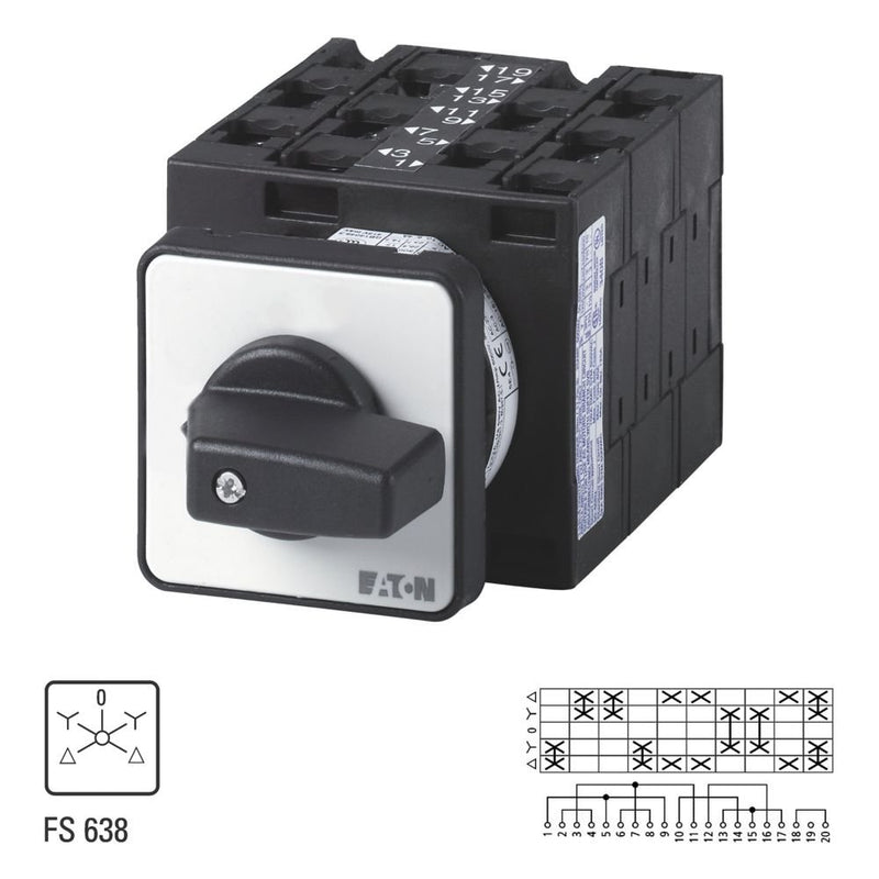 Eaton - Lastschalter WendeSternDreieck-Schalt. T3-5-15876/E 3p,32A,13KW,IP65