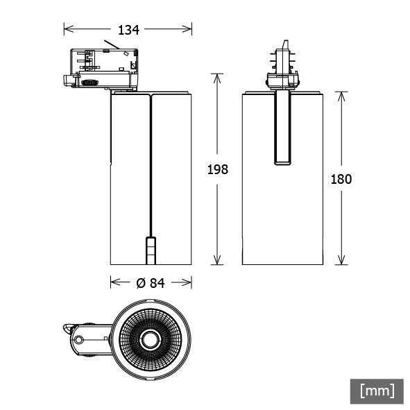 LTS Licht&Leuchten - Downlight/Strahler/Flutlicht Stromschienenstrahler SIRUX-T 201.M.MF ws weiß