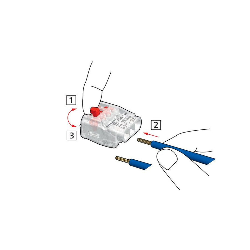 HellermannTyton - Steckklemme HelaCon Releasable HCR-2-PC-CL (100) Verbindungsklemme − 100 Stück