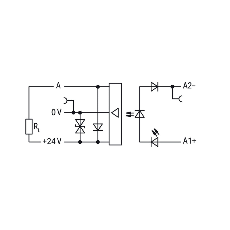 WAGO - Optokoppler Optokoppler-Klemme 859-720 24/24VDC 3A