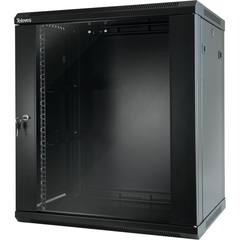 Televes - Leergehäuse 19" Netzwerkschrank MSR1913B 13HE 600x450mm dem