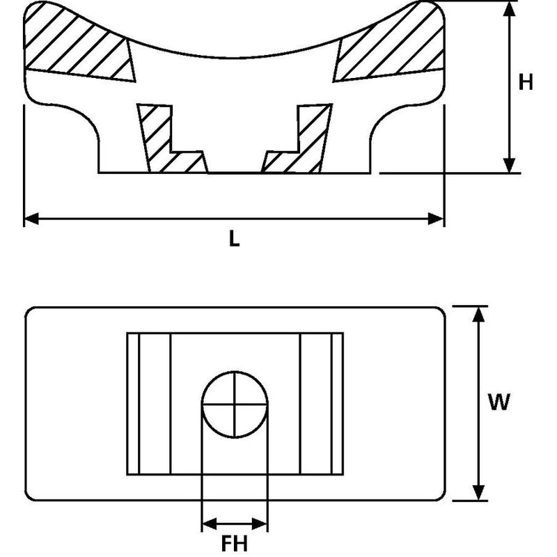 HellermannTyton - Befestigungssockel und -element für Kabelbinder Befestigungssockel LKCSF1 PA66 BK 100 40x19mm − 100 Stück