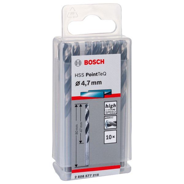 Bosch - Bohrer Metallspiralbohrer HSS 2608577215 PointTeQ DIN 338 4,7