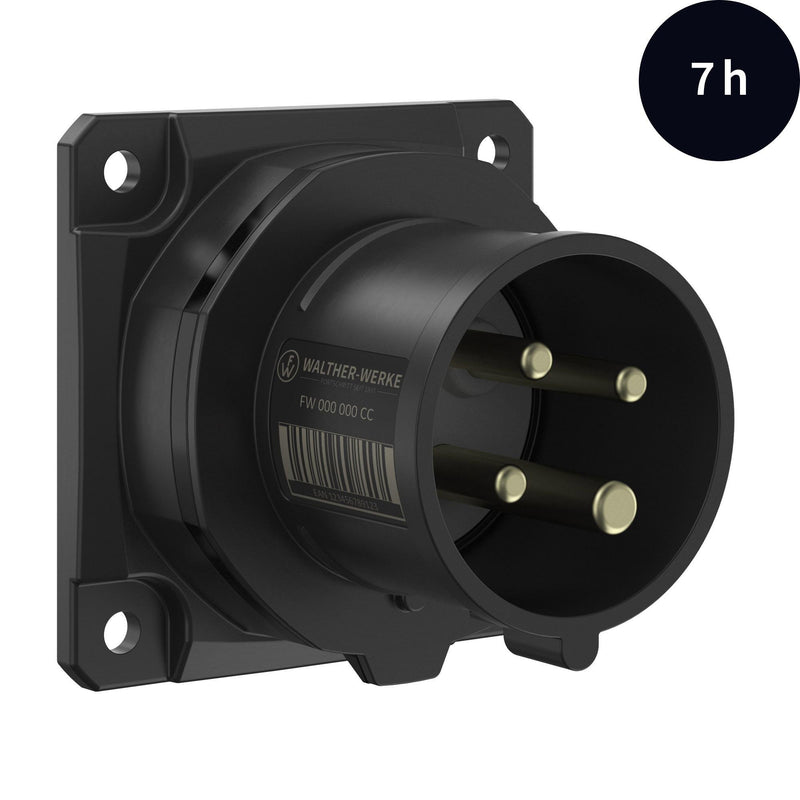 Walther Werke - CEE-Gerätestecker (IEC 60309) CEE NEO Anbaugerätestecker FW610407CC gerade 16A 4P 7h − 10 Stück