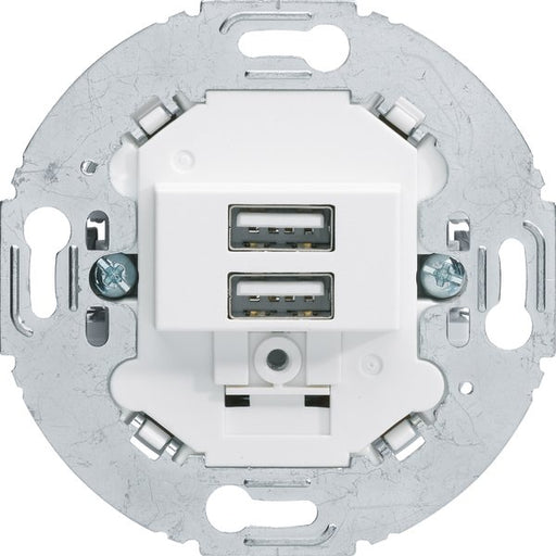 Berker - USB-Spannungsversorgung USB Ladesteckdose 230V 260219 2fach 3A polarweiß