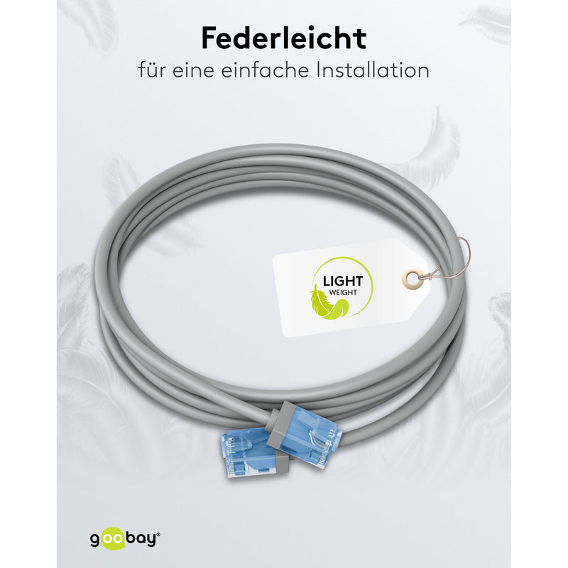 Goobay - Patchkabel Kupfer Patchkabel U/FTP Cat6 74304 Ultraflexibel,slim,g