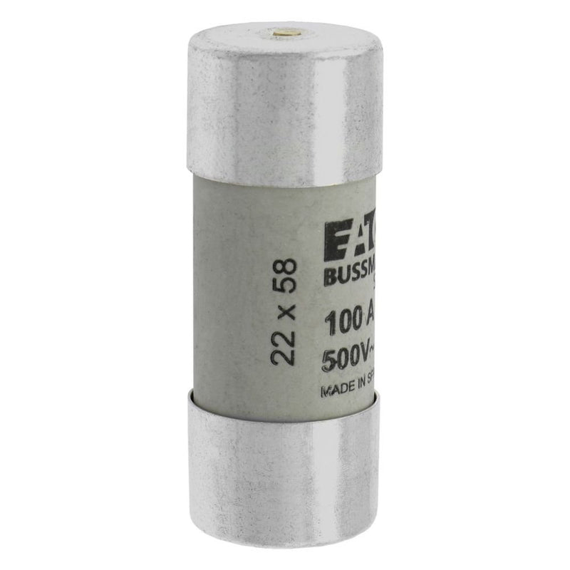 Eaton - Zylindrische Sicherung Sicherungseinsatz Nieders. CYL GG 22,#C22G100S 100A AC 500V 120kA − 10 Stück