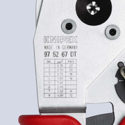Knipex - Presswerkzeug Kabelschuhe/Verbinder, Aderendhülsen, Schirmanschluss Vierdorncrimpzange 97 52 67 DT für DT-Kontakte