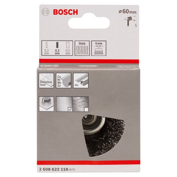 Bosch - Rotierende Drahtbürste PRO Stainless Steel clean 2608622118 Topfbürste gerader