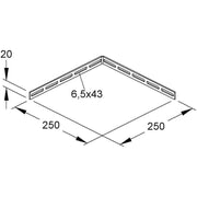 Niedax - Verbinder für Kabeltragsystem Gitterrinnenwinkel GRWV 20/250 F