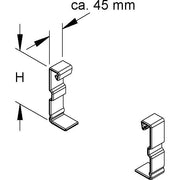 Niedax - Schutzkappe/Abdeckung für Stiel/Profilschiene Schutzkappenpaar SKWHM 150 Höhe 150mm − 10 Stück