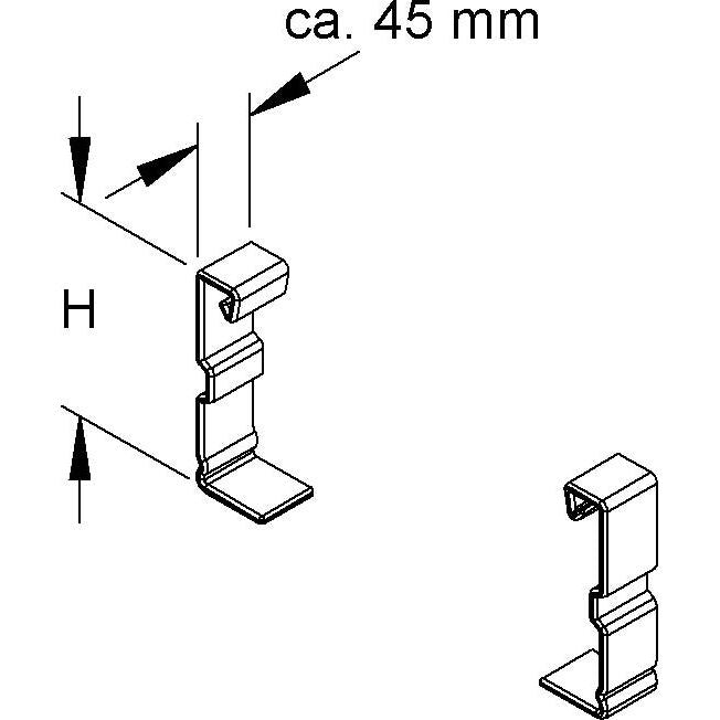 Niedax - Schutzkappe/Abdeckung für Stiel/Profilschiene Schutzkappenpaar SKWHM 150 Höhe 150mm − 10 Stück