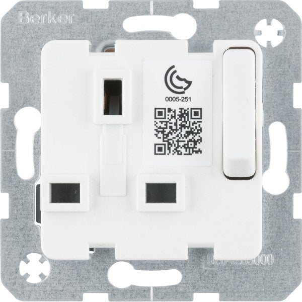 Berker - Steckdose British Std. 53420219 13A erh BS absch pw
