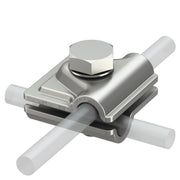 OBO Bettermann - Verbinder für Blitzschutz Schnellverbinder Vario 249 8-10 V4A rund/rund, 40x40 − 10 Stück