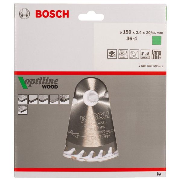 Bosch - Kreissägeblatt PRO Wood Kreissägeblatt, 2608640593 150 x 2,4 x 20 mm