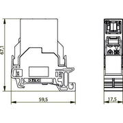 Telegärtner - Modularer Steckverbinder STX Tragschienen-Verbinder 100007437 RJ45 Kupplung Cat.6