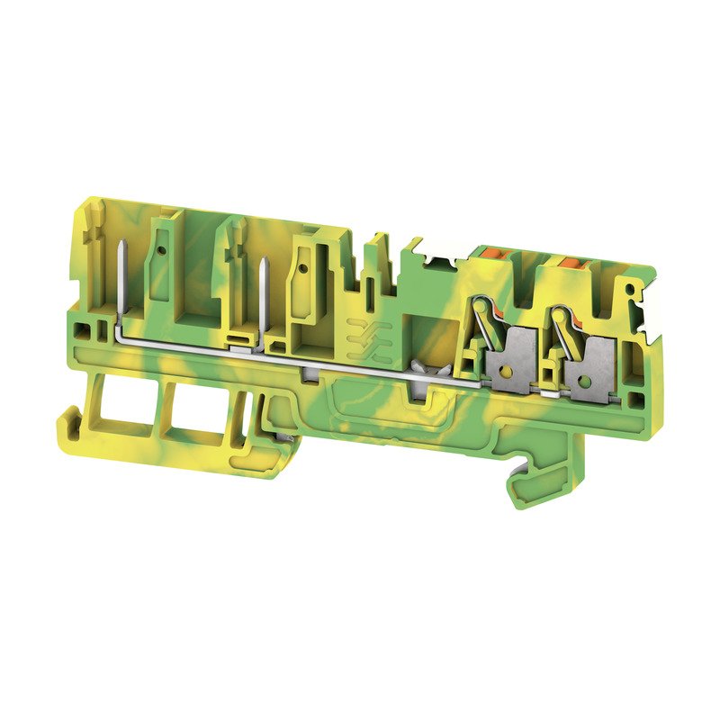 Weidmüller - Durchgangs-Reihenklemme Klemme APGTB 2.5 PE 4C/2 DL PUSH IN, 2.5 mm² − 50 Stück