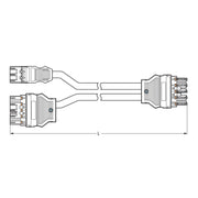 WAGO - Konfektionierte Leitung für steckbare Gebäudeinstallation konfektionierte Y-Leitung 771-5001/181-000 Eca,2xStecker/Buchse