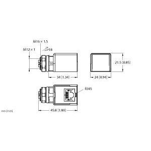 Turck - Zubehör/Ersatzteile für Steuerungen Adapter FKFDSX-RJ45SFW-88 − 1 Stück