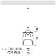 Zumtobel Group - Decken - /Wandleuchte Kanal für LED - Lichtlinie SLN2 - C MSP #42946204 830, silber