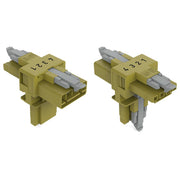 WAGO - Kompaktverteiler für steckbare Gebäudeinstallation T-Verteiler 4-polig 890-1732 Kod. B,hellgrün − 25 Stück