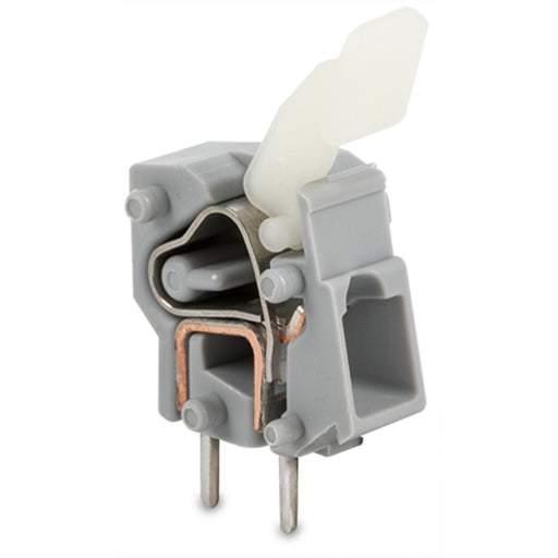 WAGO - Leiterplattenklemme Anreihbare Leiterplattenk. 257-401/333-000 Drücker,2,5mm²,grau − 100 Stück