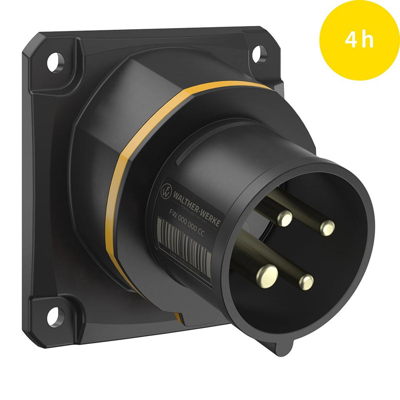 Walther Werke - CEE-Gerätestecker (IEC 60309) CEE NEO Anbaugerätestecker FW713404CC schräg 16A 4P 4h − 5 Stück